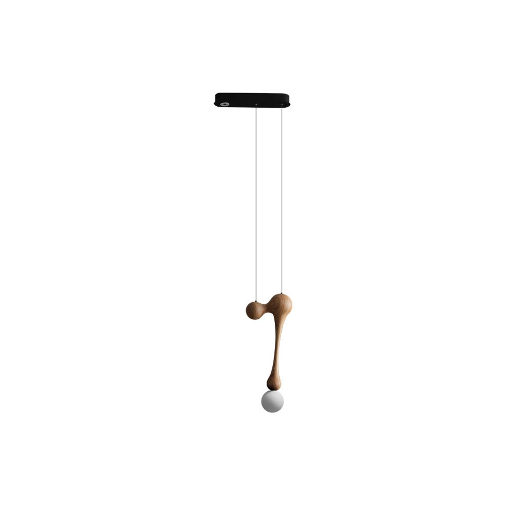 Jenna Wooden Pendant Lamp - Handcrafted Wood Ceiling Light Fixture for Dining Room, Kitchen Island & Bedroom Decor