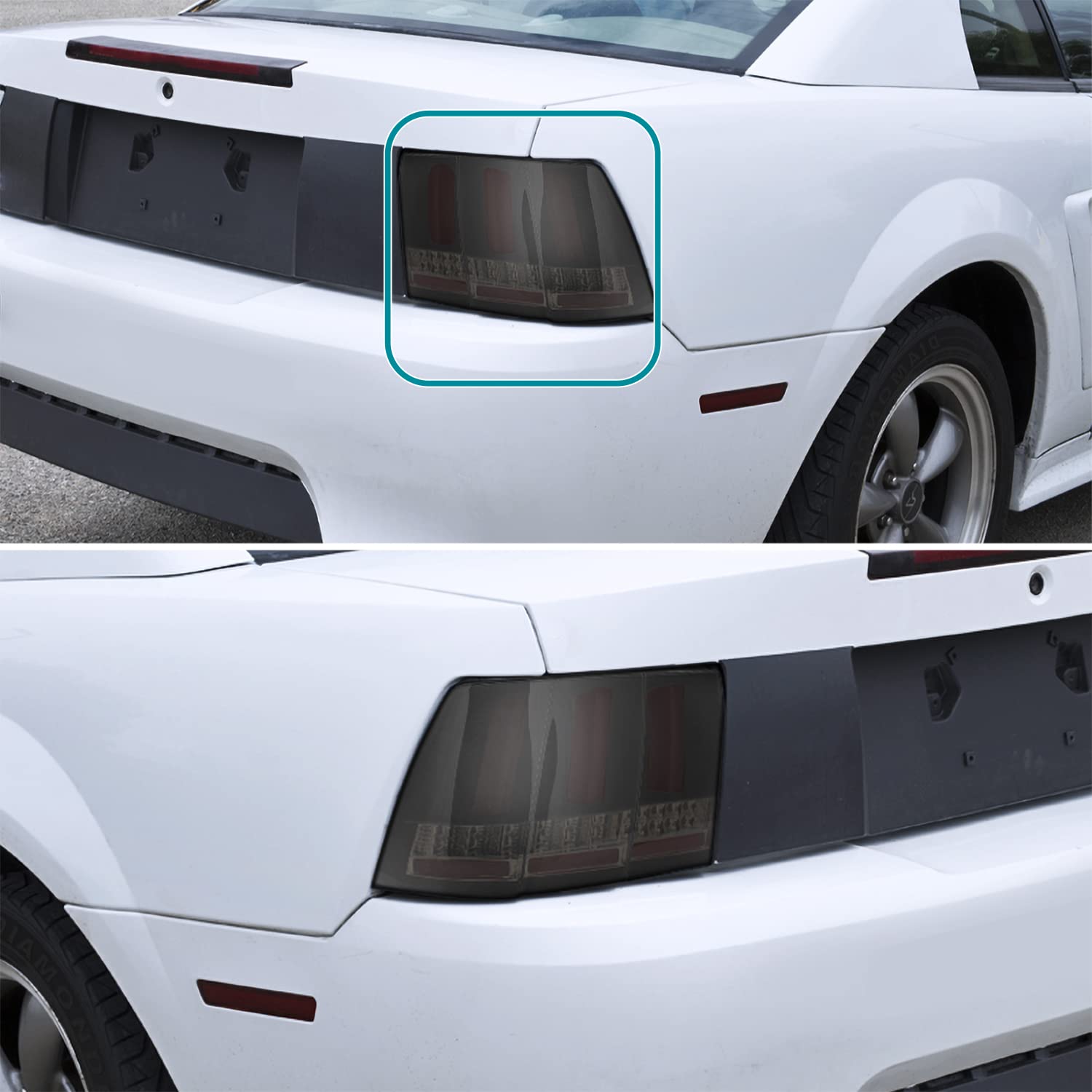 Spec-D Tuning Glossy Black Smoke Sequential LED Tail Lights for 1999-2004 Ford Mustang - Left & Right Pair Assembly - Upgrade Your Ride with Enhanced Style & Visibility for Night Driving & Car Shows