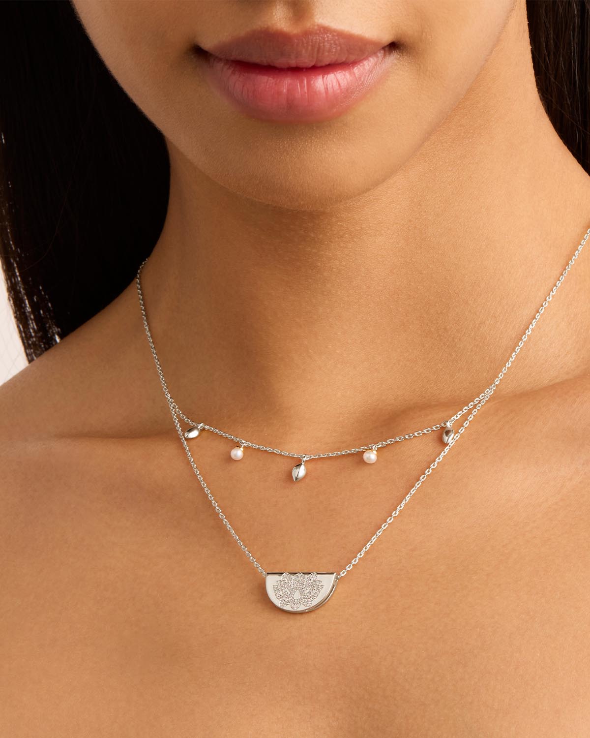 Sterling Silver Peace Lotus Pendant Necklace for Women - Elegant Buddhist Jewelry for Meditation, Yoga & Spiritual Gifts