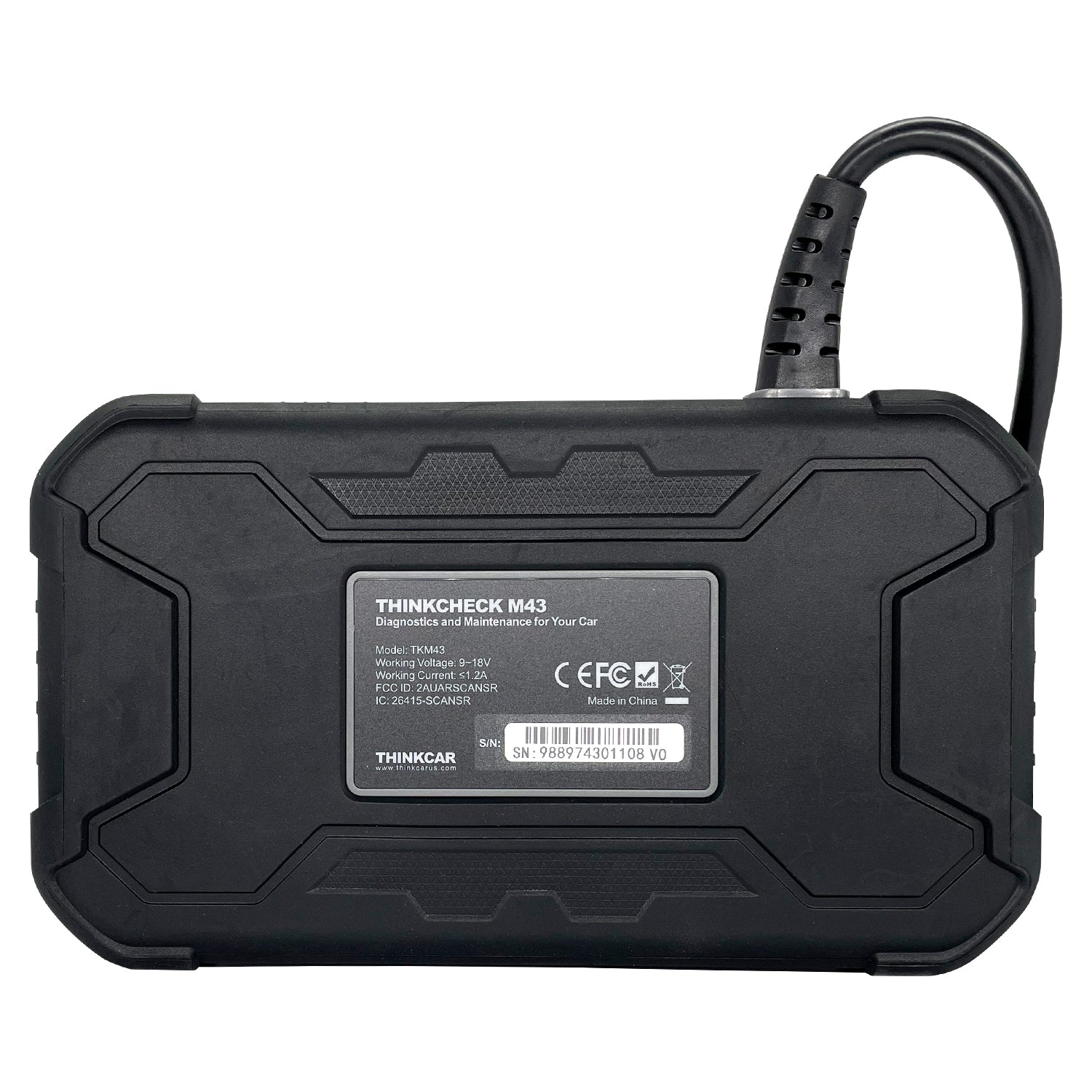 THINKCHECK M43 OBD2 Scanner - 5-in-1 Car Diagnostic Tool for ABS, SRS, ECM, TCM - Vehicle Code Reader for Engine, Transmission & Safety Systems - Perfect for DIY Mechanics & Professional Auto Repair Shops
