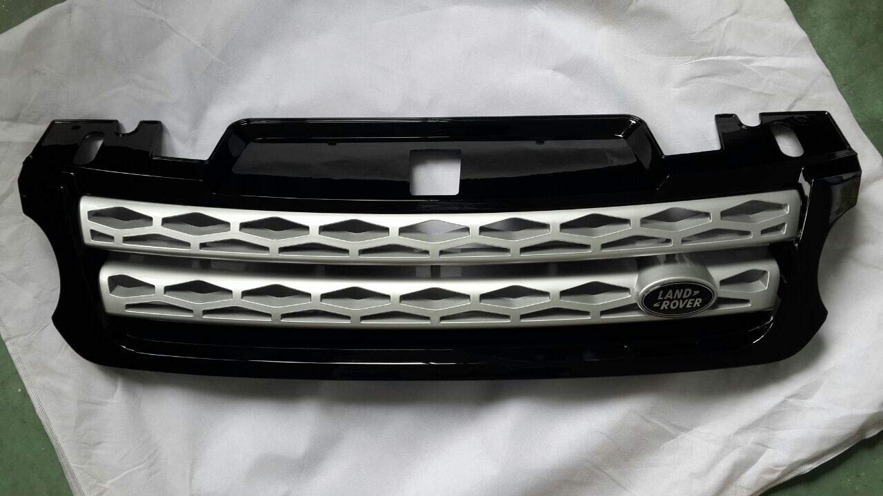 Black Silver Front Grille Mesh Grill Vent Compatible with Land Rover Range Rover Sport 2014-2017 - Upgrade Your SUV's Style & Protection for Off-Road Adventures & Daily Commutes