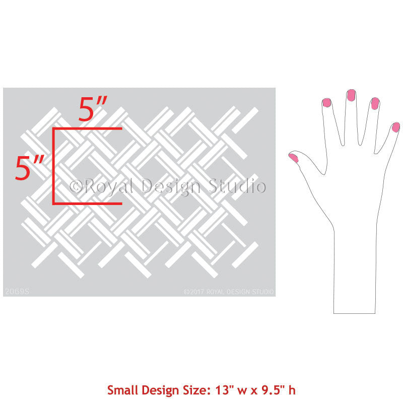 Wicker Furniture Stencil Set - DIY Wicker Pattern Painting Template for Wood, Fabric & Walls - Perfect for Home Decor, Crafts & Furniture Restoration