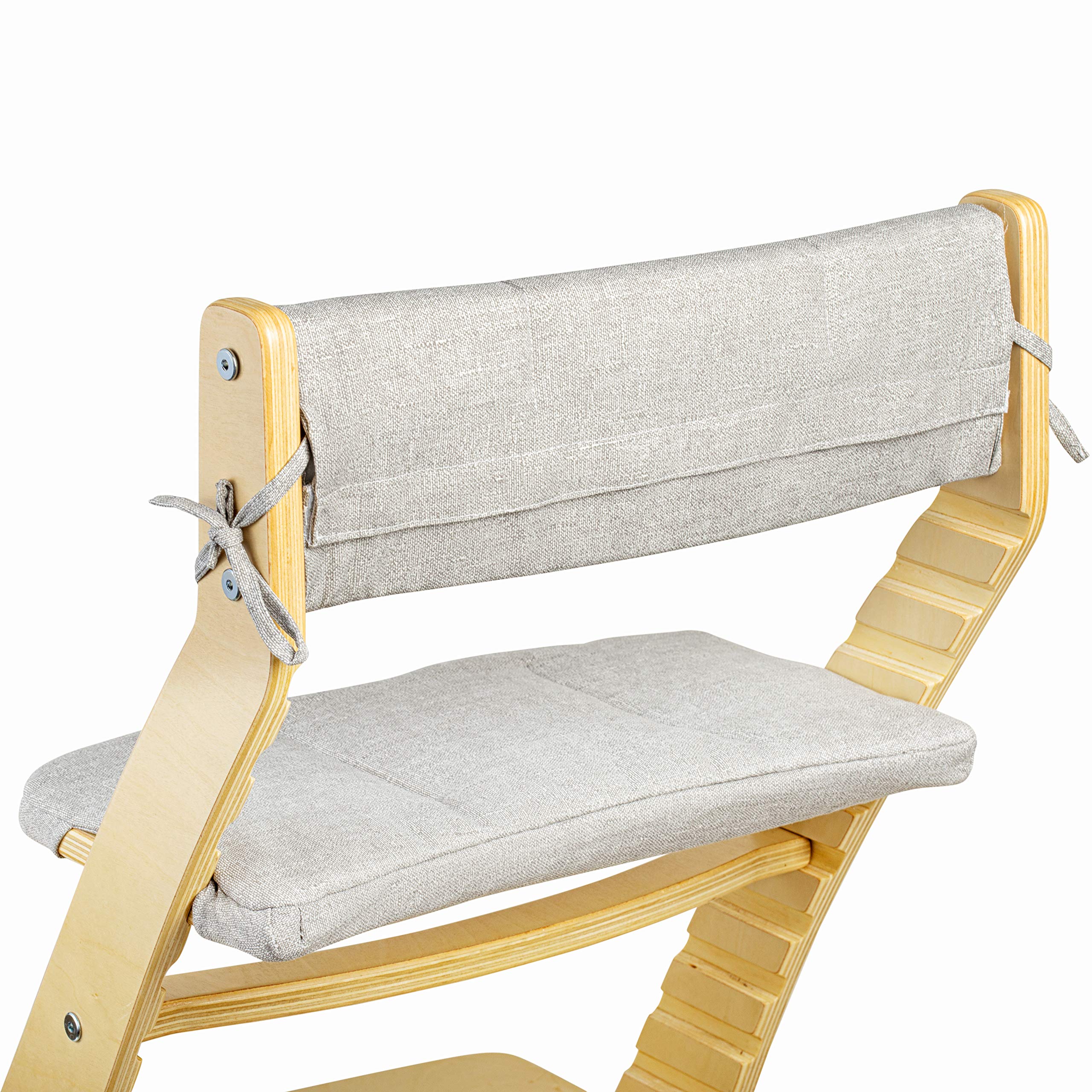 Premium Adjustable High Chair Cushion with Backrest & Seat Cover - Soft Grey Memory Foam Support for Dining, Office & Nursery Use
