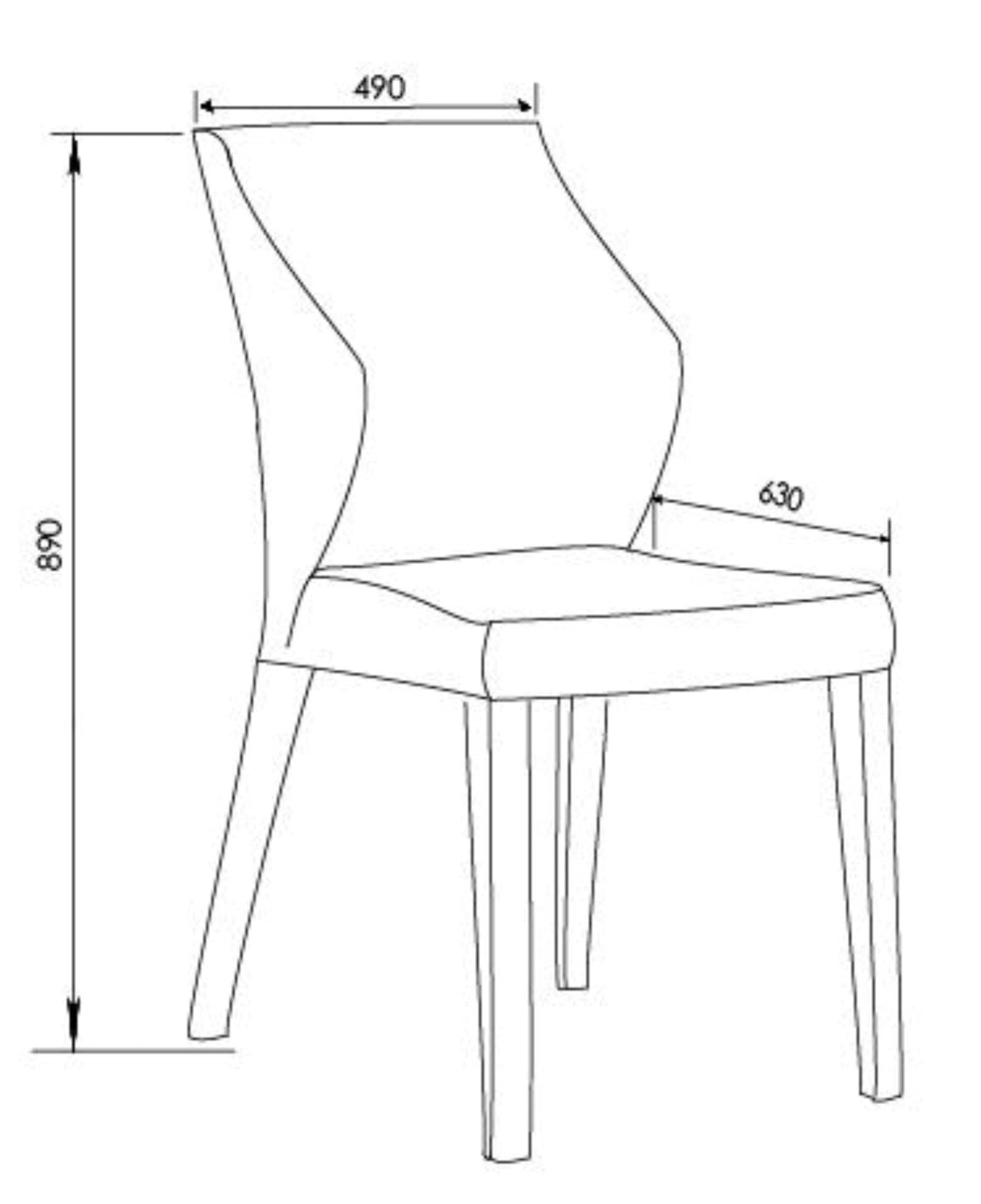 Modern Winged Back Dining Chairs Set of 2 - Brown Fabric Upholstery with Grey Oak Rubber Wood Legs - Elegant Home Dining Room Furniture for Kitchen, Breakfast Nook & Formal Entertaining