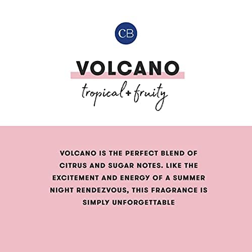 Capri Blue Volcano Scented Candles - Premium 3-Wick Soy Wax Blend with Tropical Fruit & Citrus Fragrance - Large 48oz Home Decor Candle for Living Room, Bedroom & Bathroom Aromatherapy