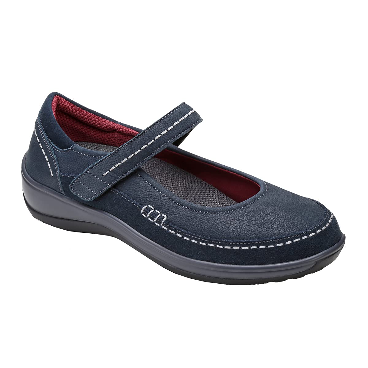 Orthofeet Women's Arch Support Mary Jane Shoes - Therapeutic Foot Pain Relief with Cushioned Ergonomic Sole & Wide Widths | Ideal for Heel Pain, Plantar Fasciitis & All-Day Comfort (Athens Style) - Perfect for Work, Walking & Diabetic Foot Care