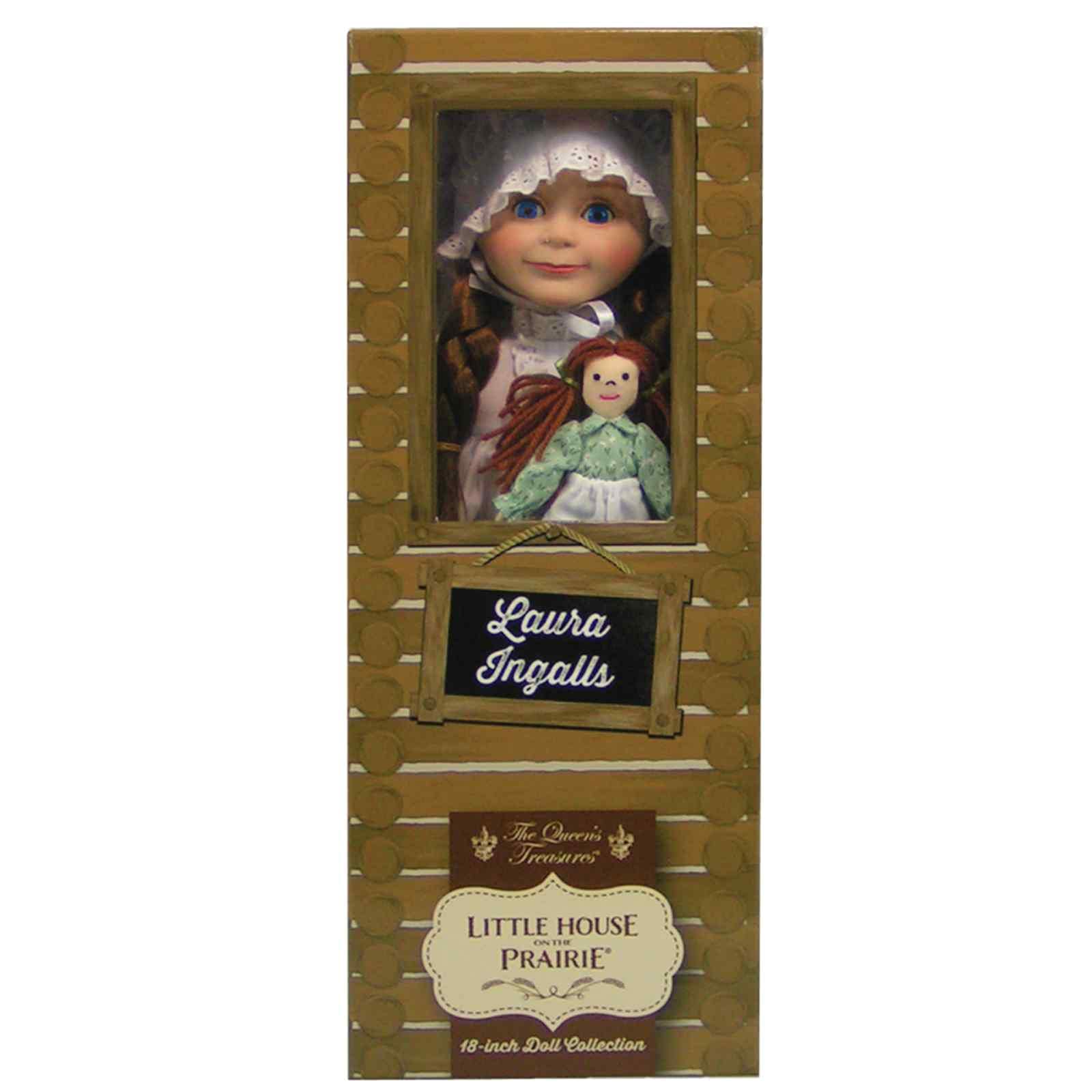 THE QUEEN'S TREASURES 18 Inch Laura Ingalls Doll - Officially Licensed Little House on The Prairie Collectible Doll with Quilt, Pillow, Rag Doll, Nightgown & Pantaloons - Perfect for Display, Gift Giving & Prairie-Themed Playtime