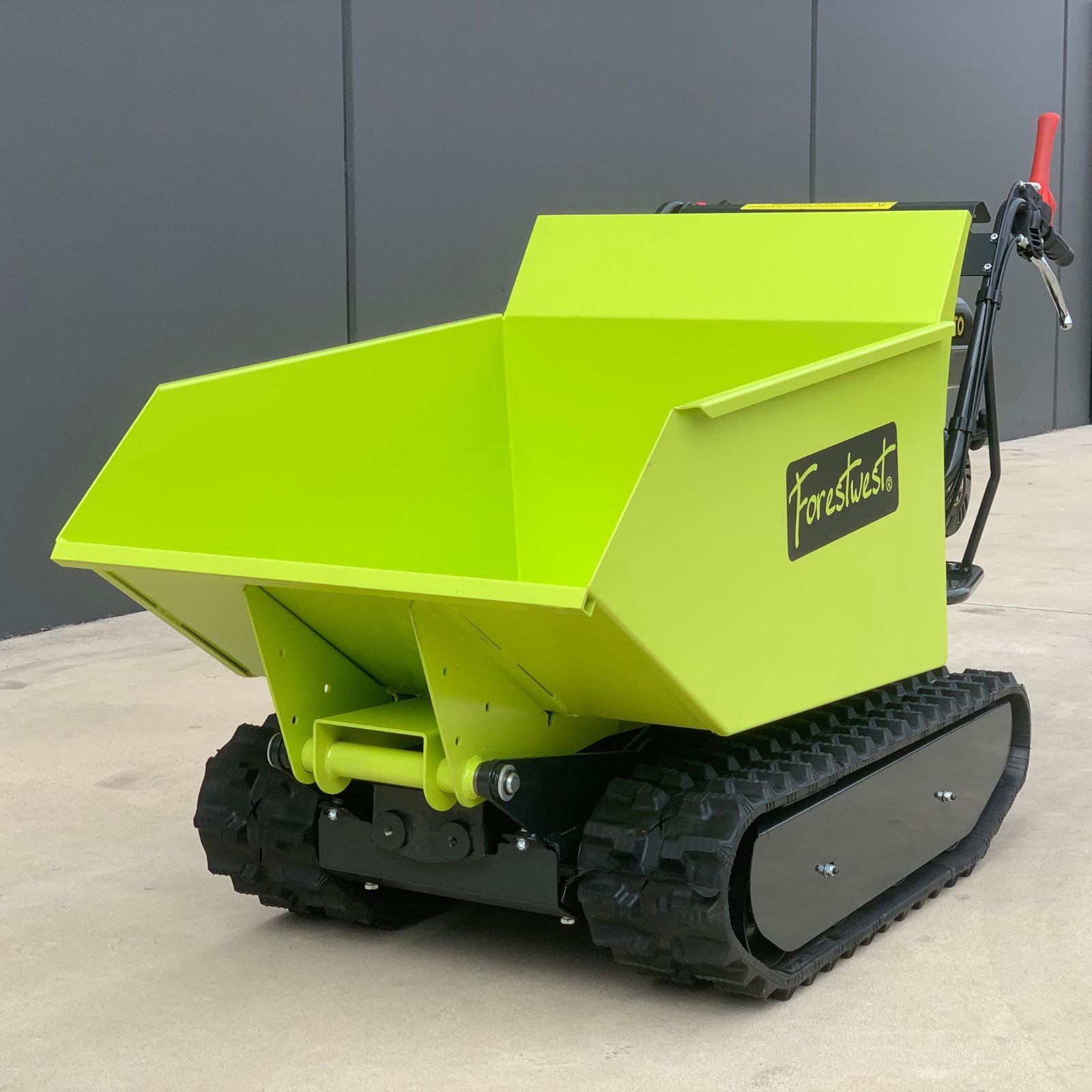 Forestwest 500KG Motorized Track Wheelbarrow with Hydraulic Lift BM11080B - Heavy Duty Construction Wheelbarrow for Landscaping, Gardening & Building Sites