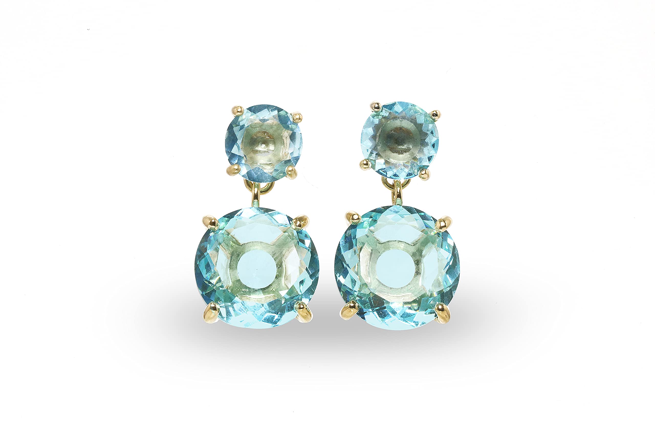 Handmade Double Topaz Stud Earrings for Women – Elegant Statement Fashion Jewelry, Custom Birthstone Gift – Perfect for Parties, Weddings & Special Occasions