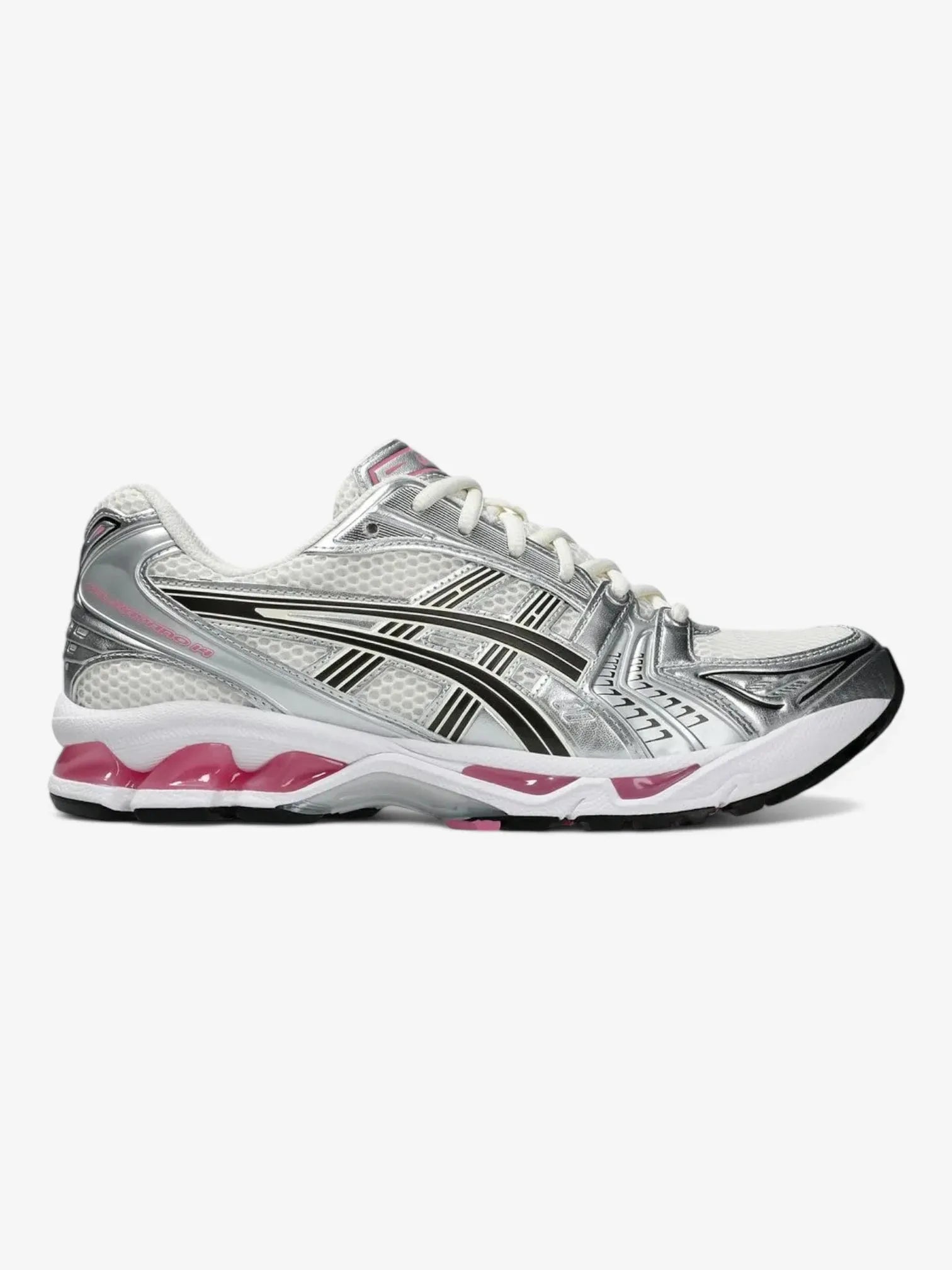 ASICS Gel Kayano 14 Running Shoes for Women - Lightweight Cushioned Sneakers in Beige/Silver/Pink | Perfect for Jogging, Gym Workouts & Everyday Comfort