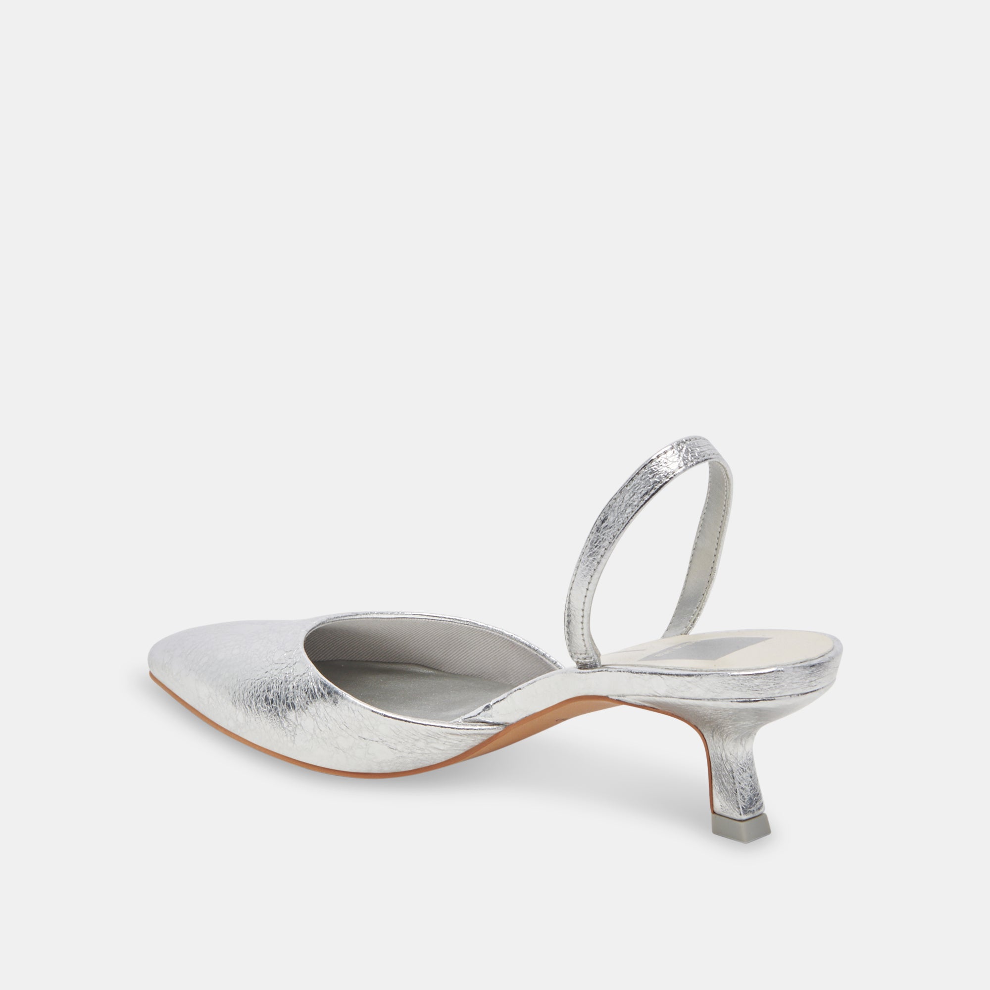 CORSA Wide Heels for Women - Silver Crackled Leather Chunky Block Heels - Comfortable Dress Shoes for Parties, Weddings & Evening Events