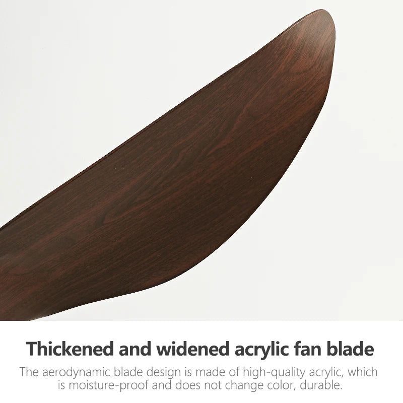 Stylish Acrylic Wood Finish Ceiling Fan with LED Light - Modern Designer Fan for Living Room, Bedroom & Office - Energy Efficient & Quiet Operation