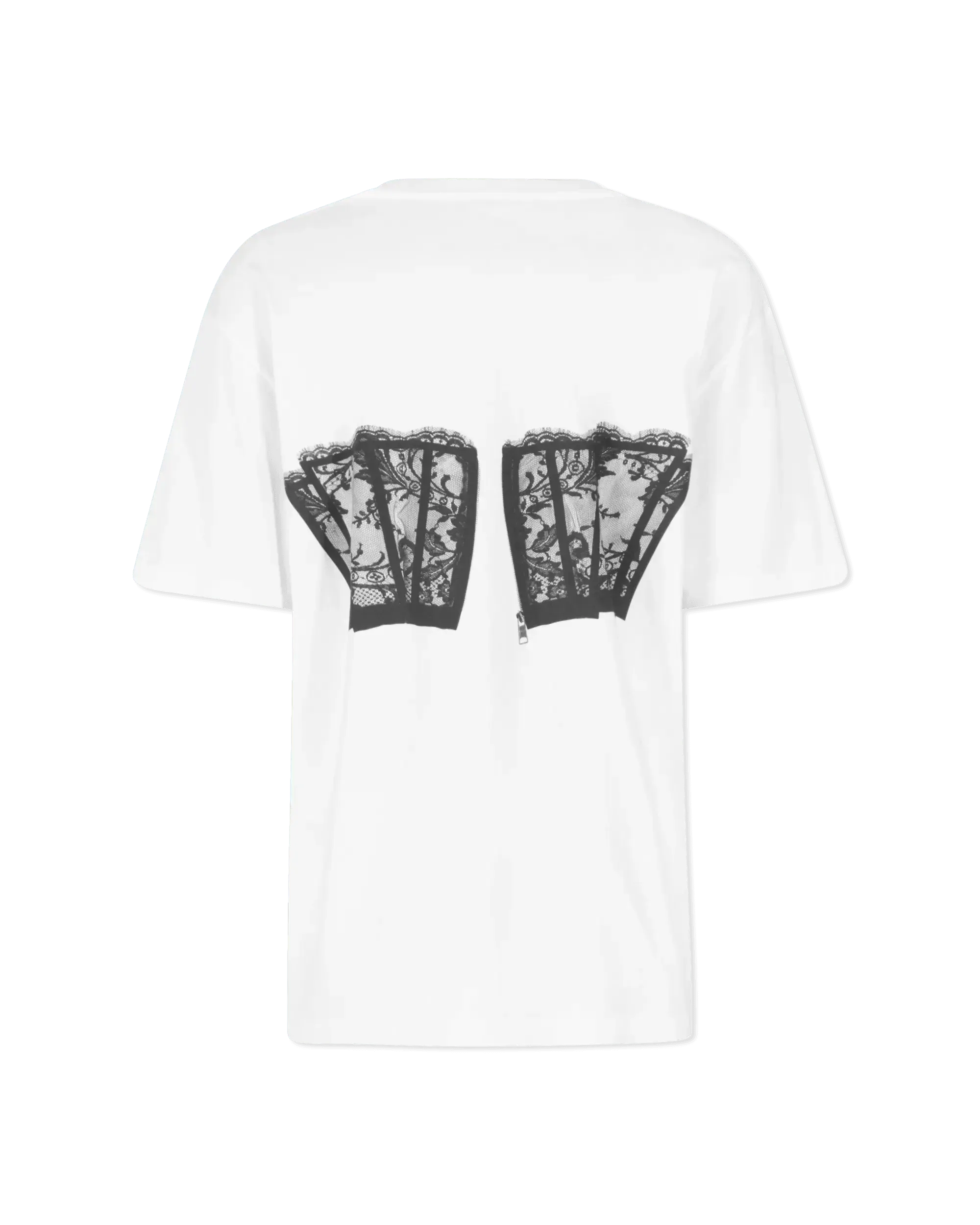 Elegant Corset Lace Short Sleeve T-Shirt for Women | Fashionable Casual Top | Perfect for Date Night, Office Wear & Summer Outfits