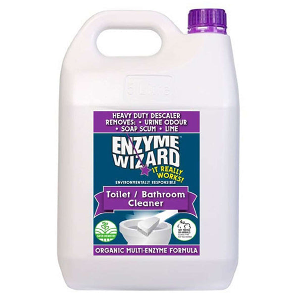 Enzyme Wizard Bathroom & Toilet Cleaner - Powerful Stain Remover for Tiles, Sinks & Showers | Eliminates Odors & Bacteria | Ideal for Home & Commercial Use