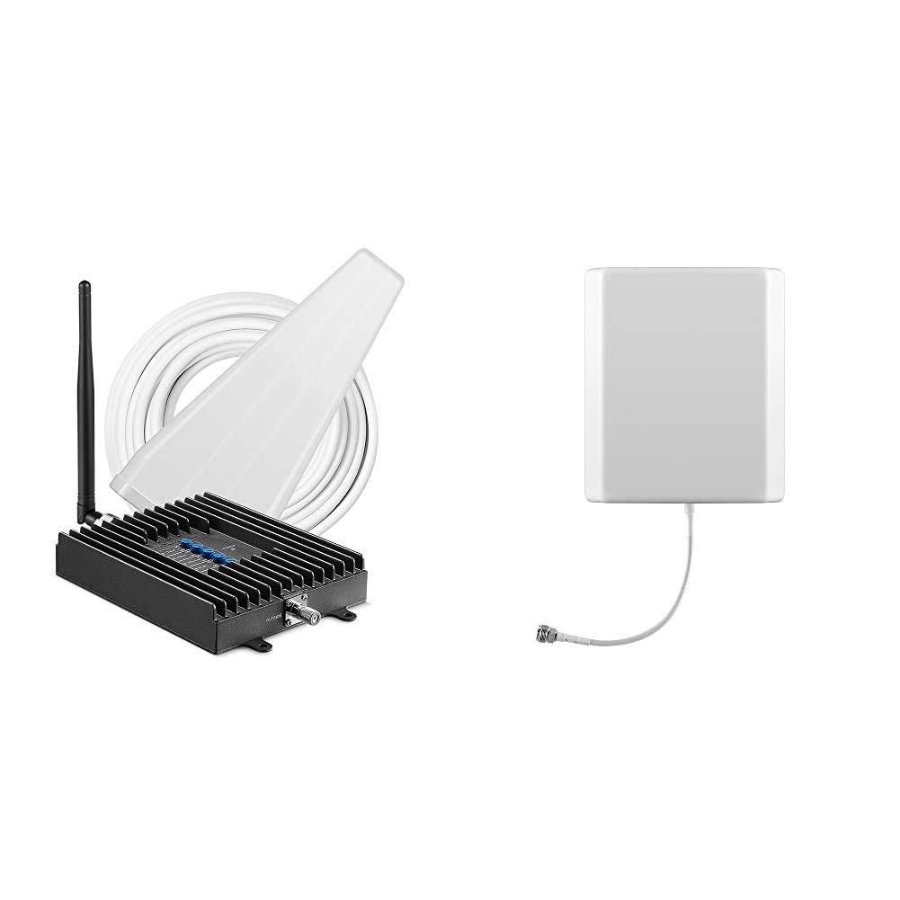 SureCall Fusion4Home Yagi/Whip - Cell Phone Signal Booster Kit for All Carriers 3G/4G LTE & 5G | Wide Band Directional Wall Mount Antenna (698-2700 MHz) - Perfect for Homes, Offices & Rural Areas with Weak Signal