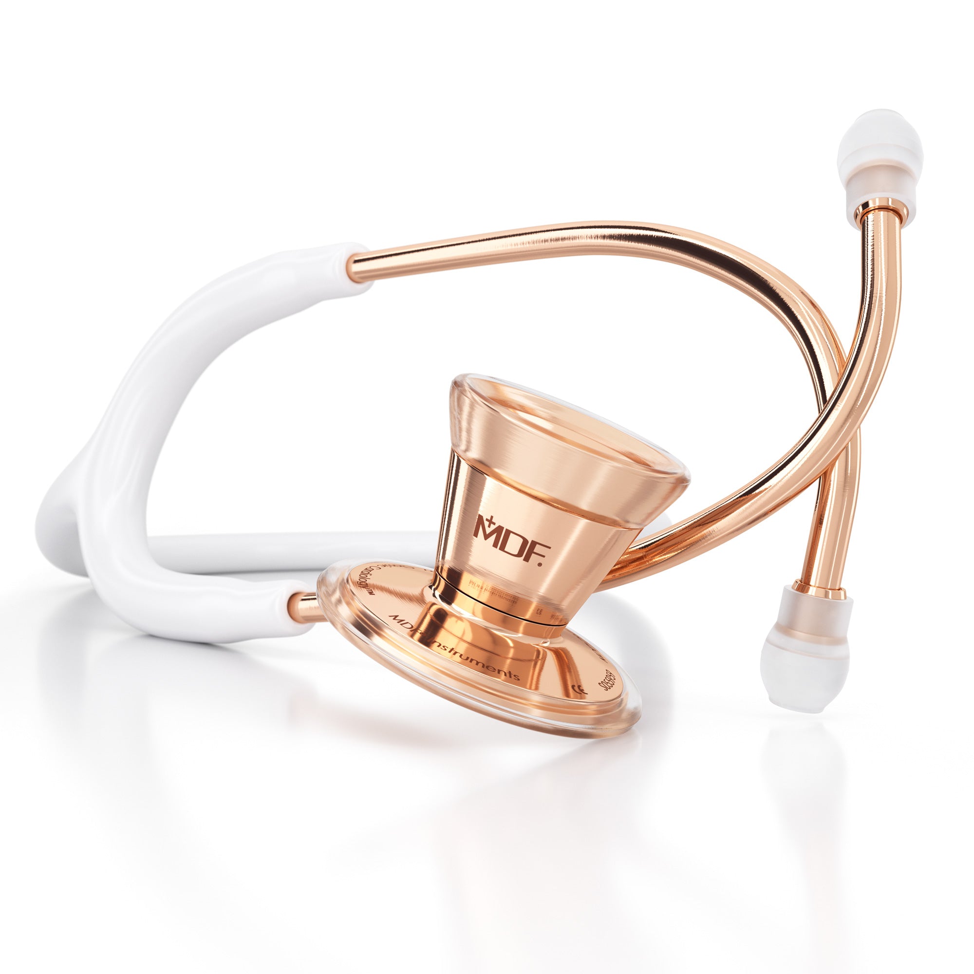 ProCardial® Premium Stainless Steel Cardiology Stethoscope - White & Rose Gold Finish | Ideal for Medical Professionals, Nurses & Students | Perfect for Heart Auscultation & Clinical Diagnosis