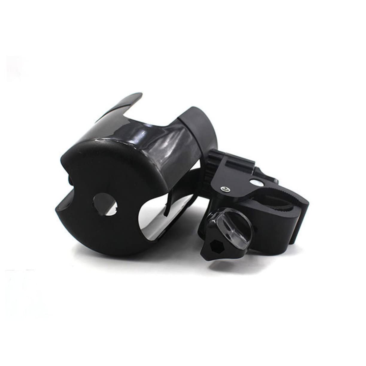 VICASKY 3-Pack Black ABS Bike Water Bottle Holder - Adjustable Clamp-On Cup Holder for Bicycle, Stroller, Scooter & Golf Cart - Durable Drink Caddy for Outdoor Sports, Commuting & Travel