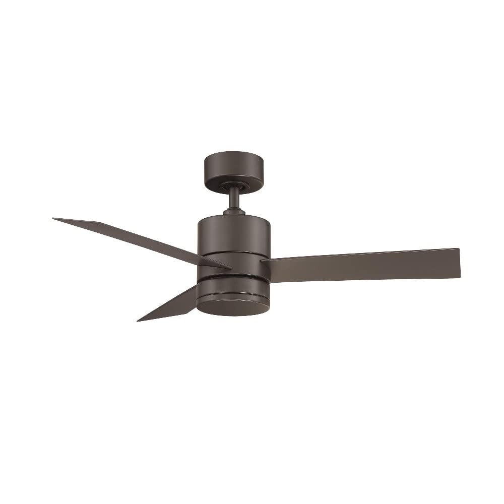 Smart 3-Blade Ceiling Fan 44in Matte Black with 3000K LED Light Kit, Remote Control, Alexa & Google Assistant Compatible, Perfect for Living Room, Bedroom, and Patio