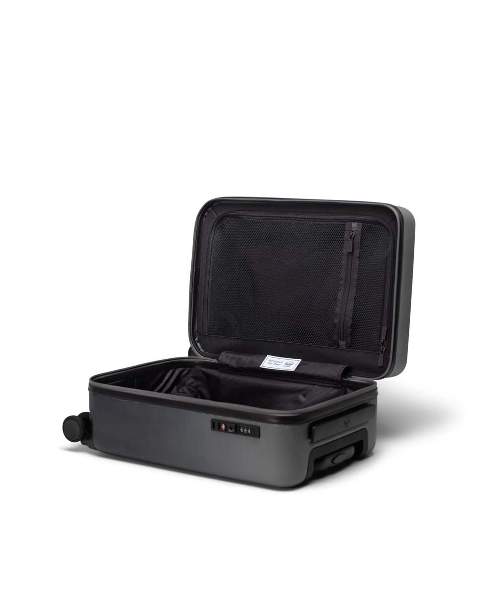 Herschel Heritage Hardshell Carry On Luggage - Black Gradient | Lightweight Durable Suitcase for Travel & Business Trips | TSA Approved Spinner Luggage with Smooth Wheels