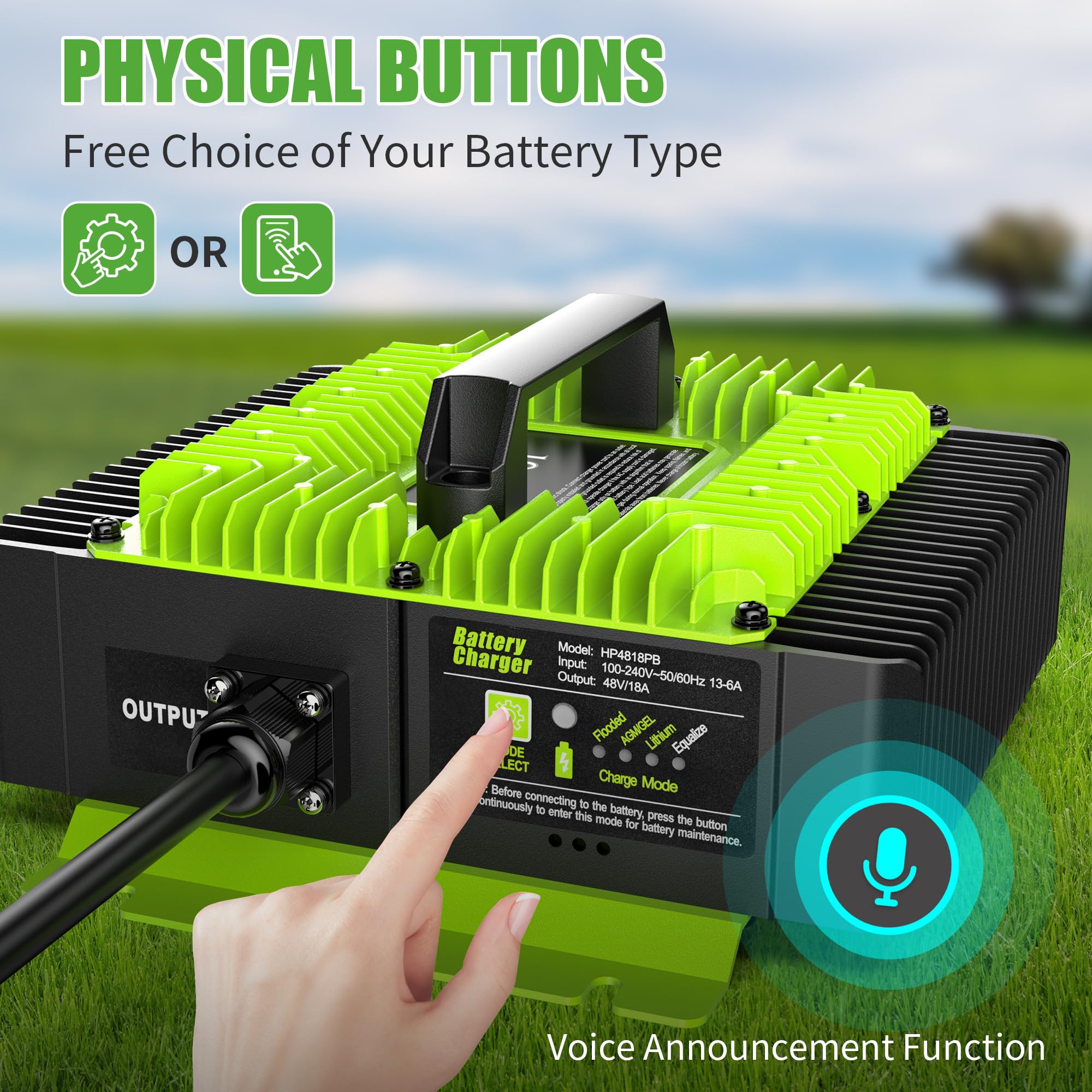 48V 18A Golf Cart Battery Charger for Club Car Precedent & DS - Fast Charging, Plug & Play with Connector - Perfect for Home, Golf Course & RV Use