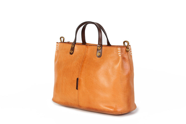 Handmade Italian Leather Work Handbag for Women - Elegant & Durable Professional Office Bag, Business Tote, Travel & Everyday Use