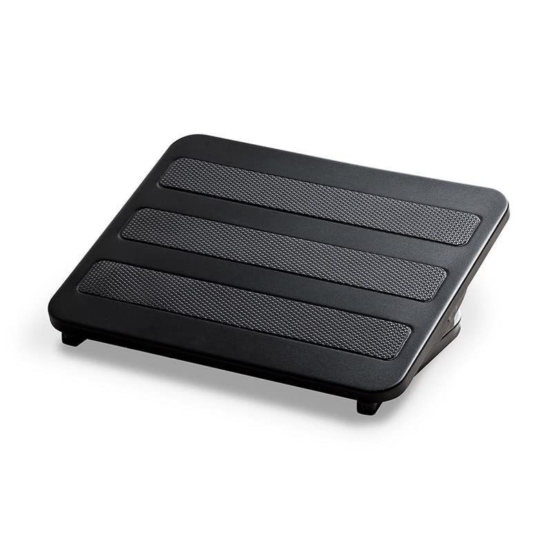Ergonomic Adjustable Tilting Footrest for Office & Gaming Chairs - Non-Slip Under Desk Foot Rest with Large Platform - Black (Perfect for Home Office, Workstations & Long Computer Sessions)
