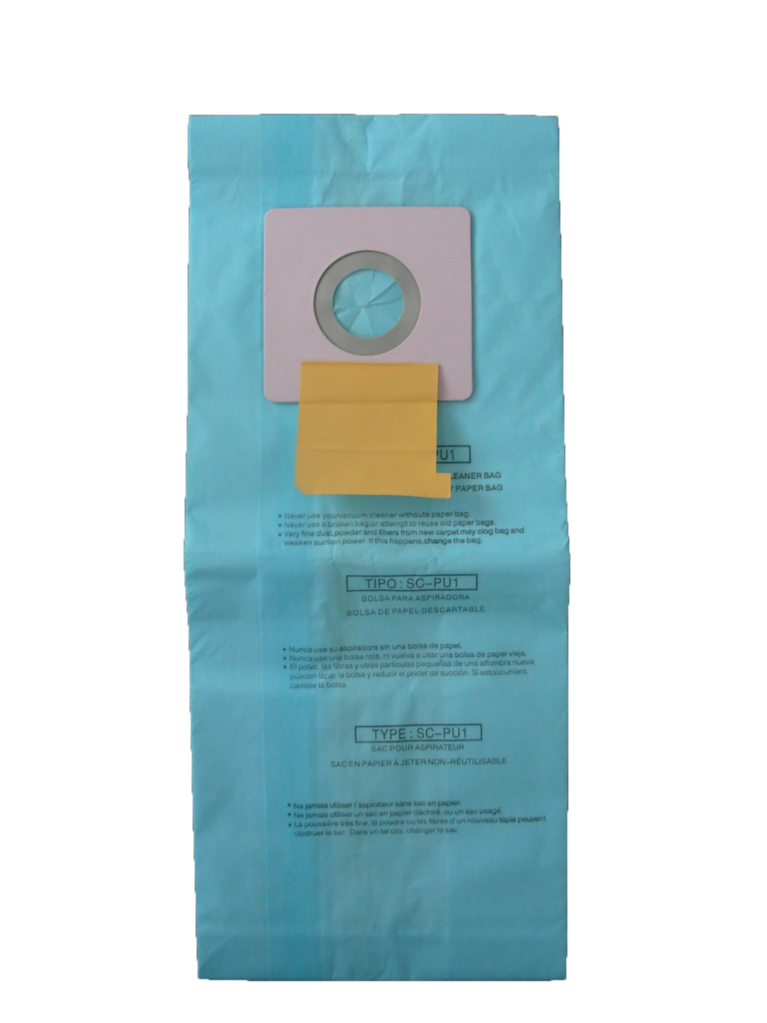 18 Sanyo Upright PU-1 Vacuum Bags with Closure - Compatible with Panasonic, Kenmore, LG Slimax Vacuum Cleaners (Models SC54A, SCA4, SCA41, SCA42, SCA4A, VU5545-65) - Perfect for Home Cleaning, Pet Hair Removal & Dust Collection