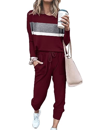 Young Color Block Wine Red & Grey
