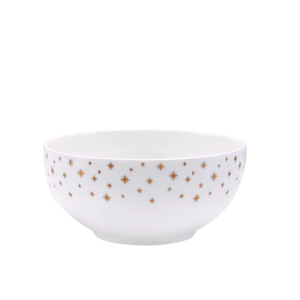 Millie Gold Set of 4 All-Purpose Bowls - Elegant Serving Bowls for Salads, Snacks, Cereal & Desserts - Perfect for Dining, Entertaining & Kitchen Storage