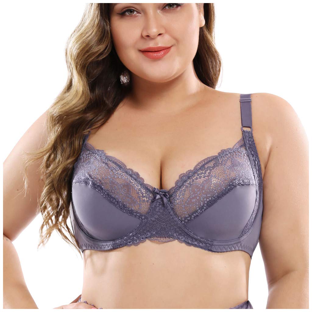 Sexy Adjustable Lace Steel Ring Bra for Women - Comfortable Gathered Underwear & Lingerie | Perfect for Date Night, Boudoir & Special Occasions