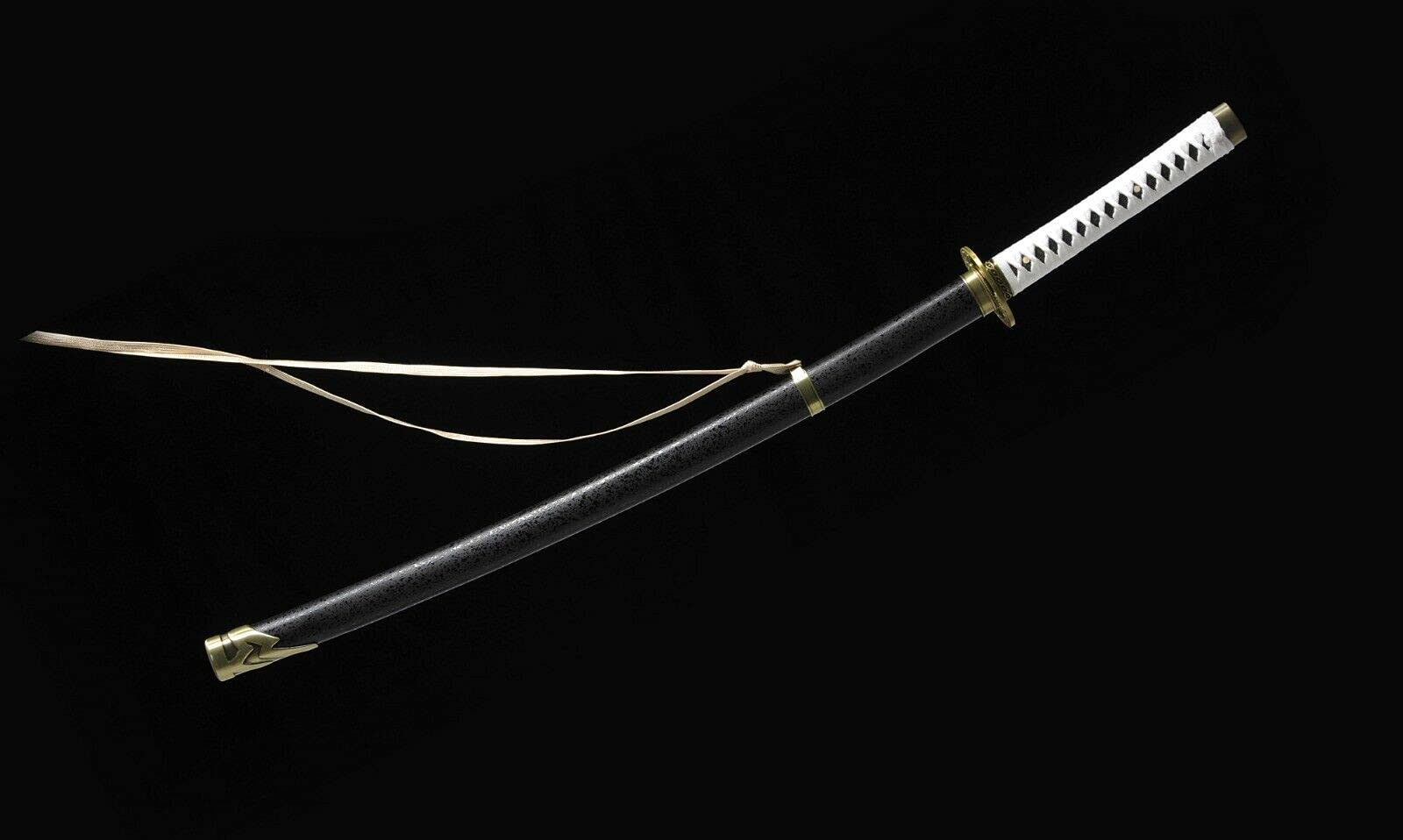 Authentic Japanese Samurai Katana Sword - Handcrafted T-10 High Carbon Steel Clay Tempered Blade with Mirror Polish - Perfect for Martial Arts Training, Cosplay & Collectors Display