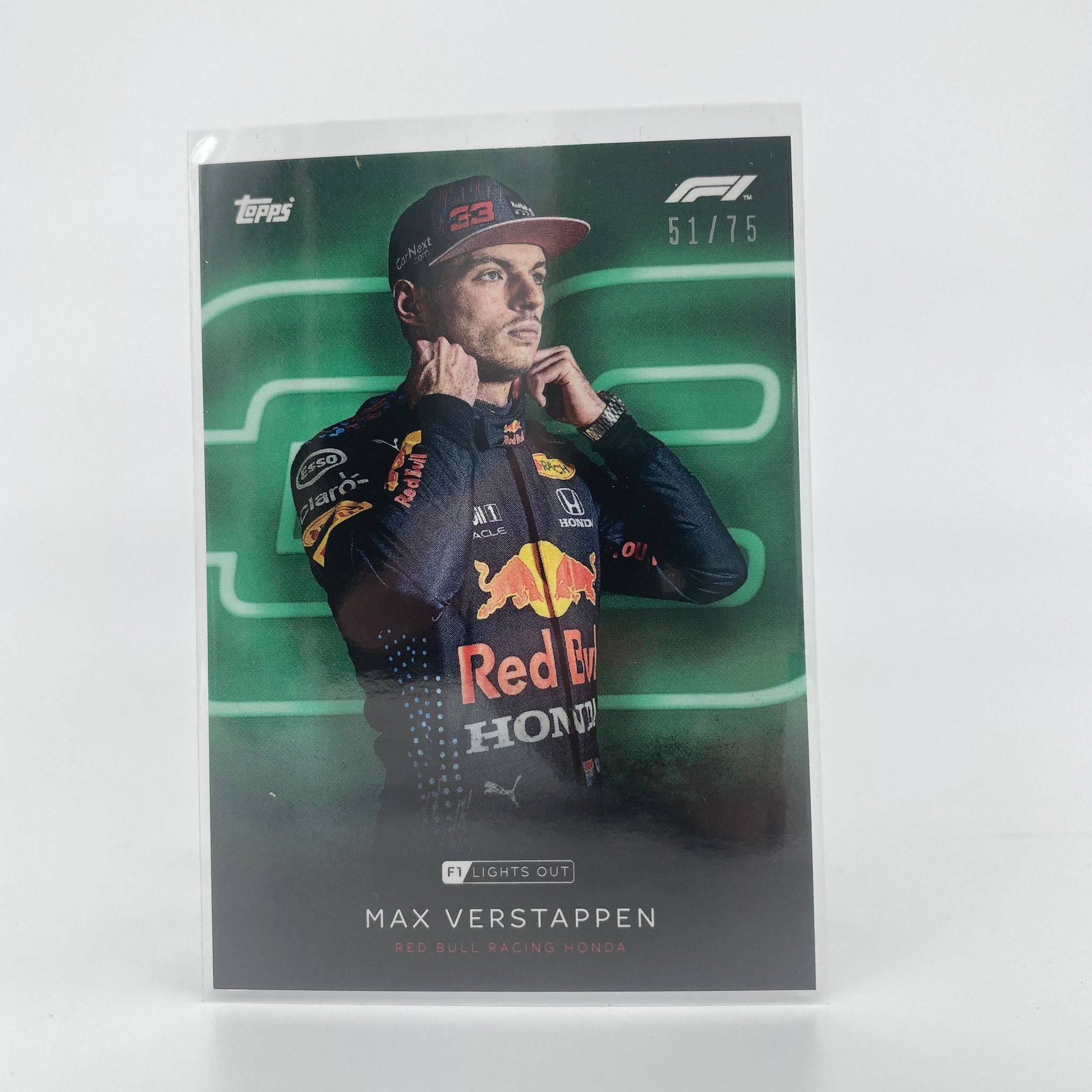 75 Max Verstappen F1 Racing Drivers Green Parallel Collectible Card - Perfect for F1 Fans, Sports Memorabilia Collectors, and Racing Enthusiasts