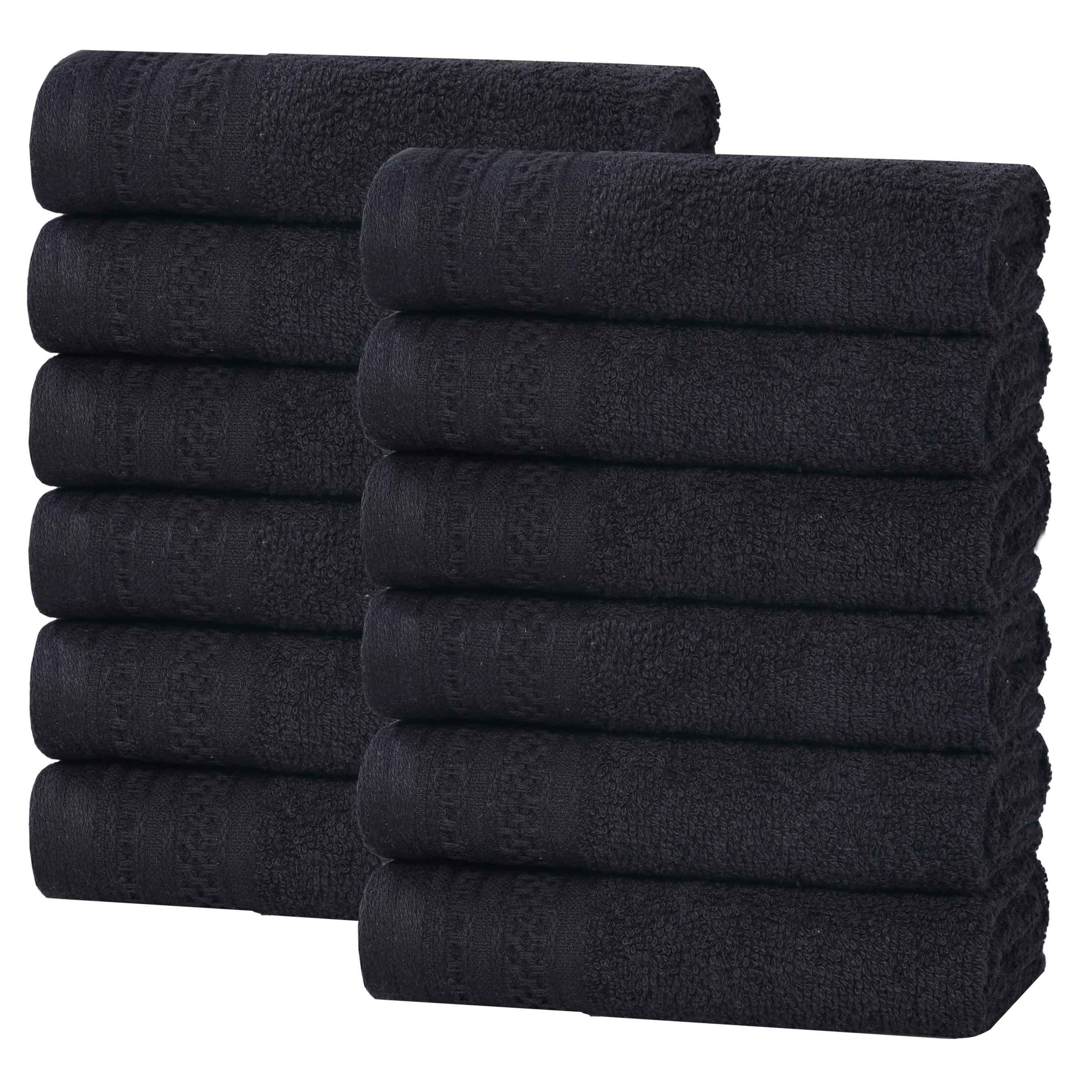 Premium Honeycomb Waffle Weave Cotton Face Towels - Ultra Soft & Absorbent Bath Towel Set of 12 for Spa, Gym, Travel & Luxury Home Use