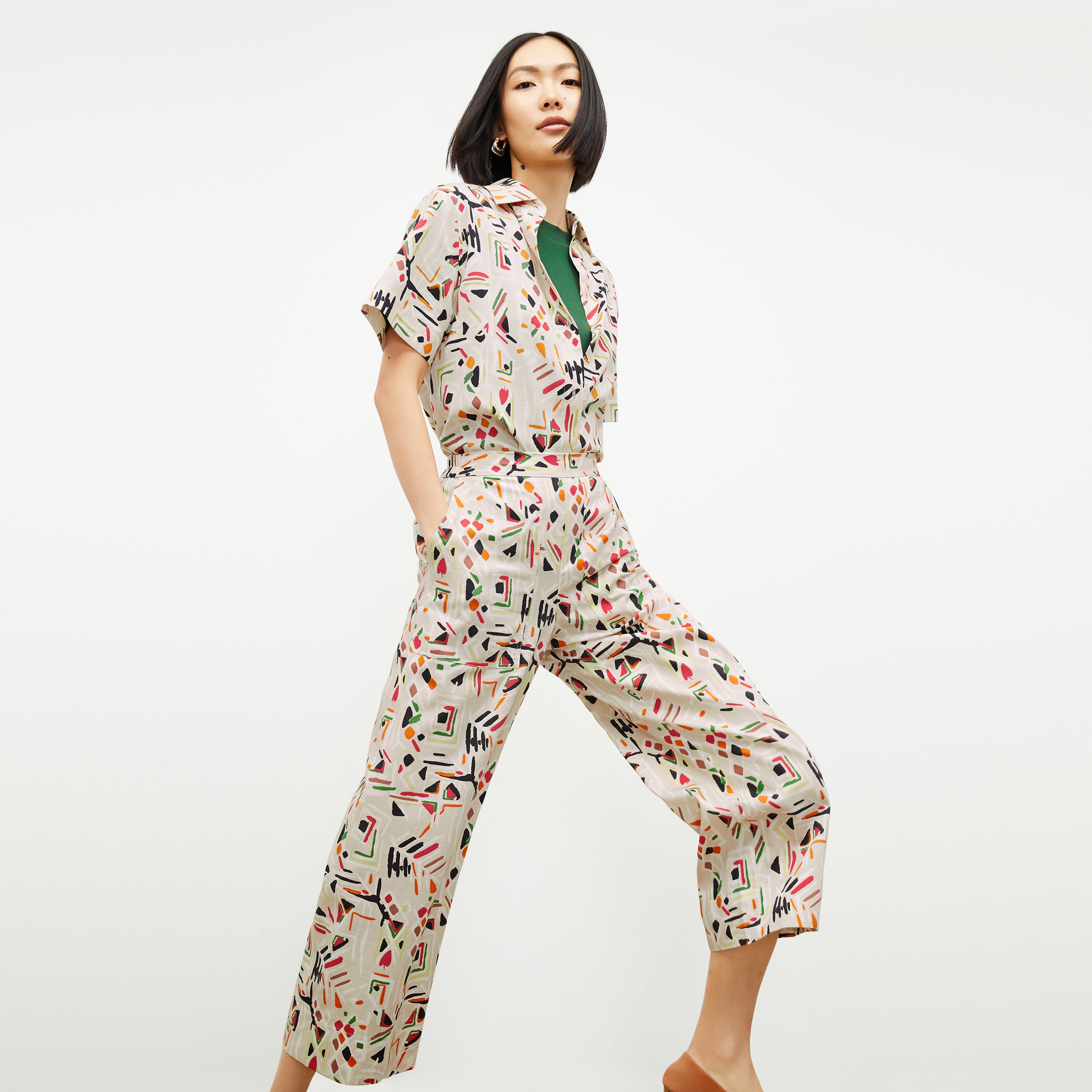 Madelyn Pants - Breathable Cotton with Rhythm Print - Perfect for Casual Wear, Summer Outfits, and Relaxing at Home