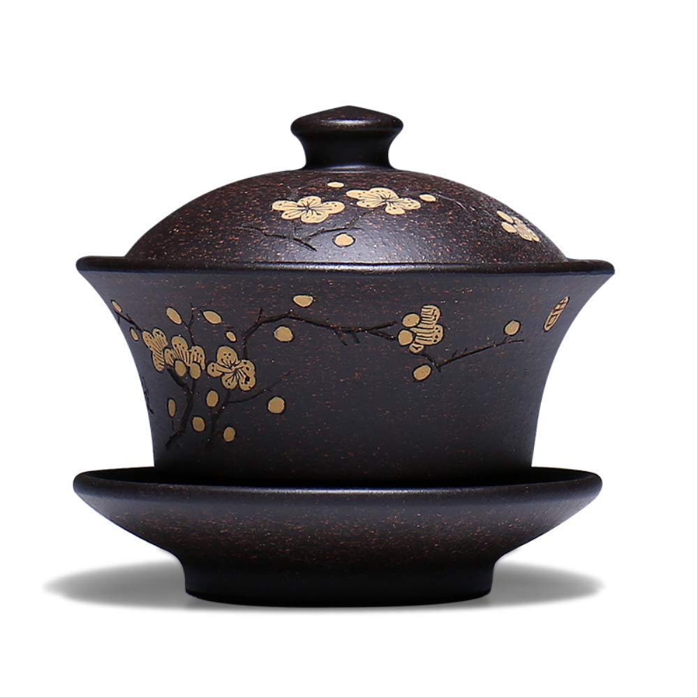 Premium Ceramic Gaiwan Tea Set with Lid & Saucer - Traditional Chinese Tea Cup, Bone China Black Tea Mug - Perfect for Gongfu Tea Ceremony, Home Tea Brewing, and Gift Giving