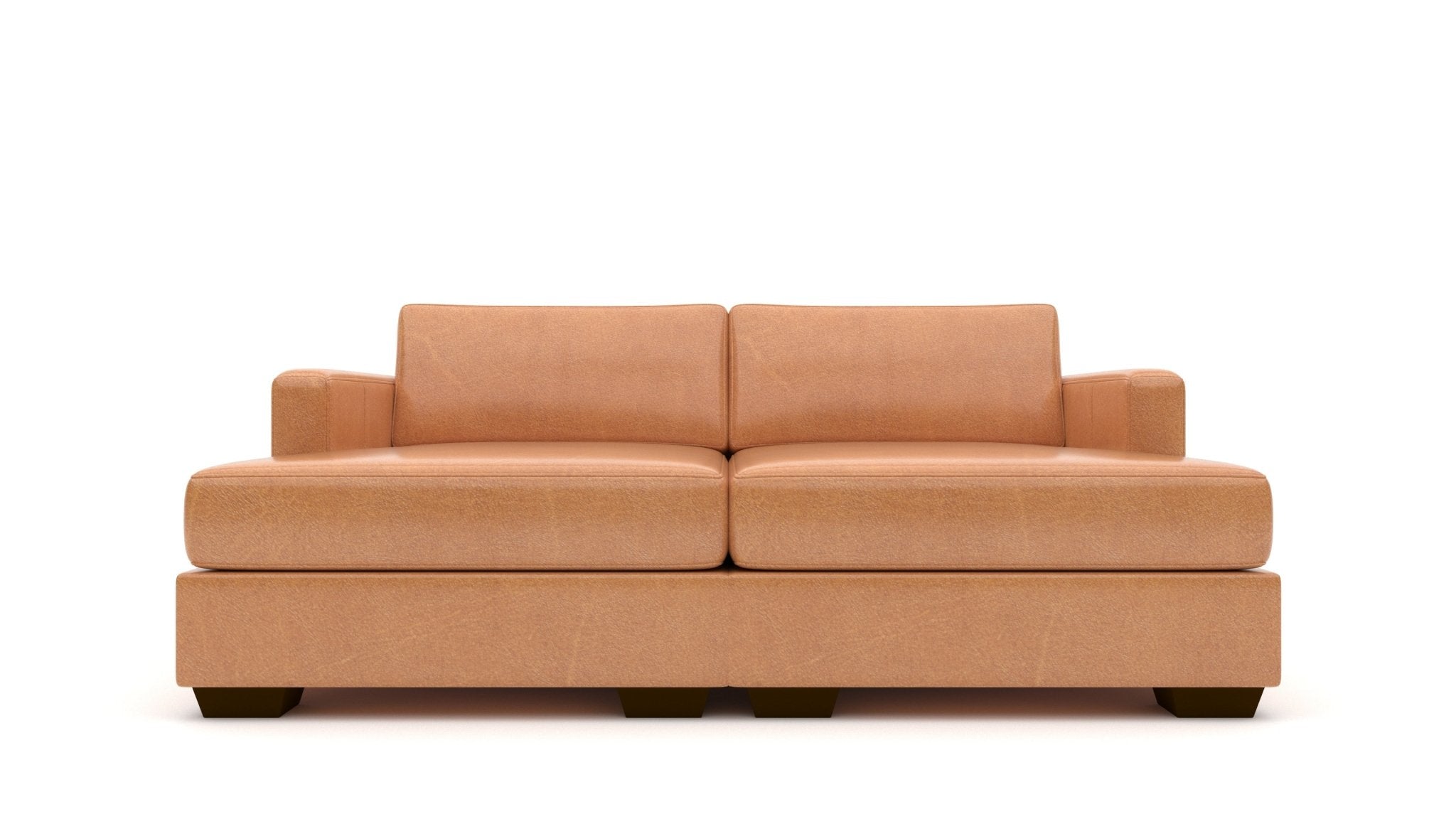 Track 78 Genuine Leather Double Chaise Lounge Sofa - Modern Living Room Furniture for Home, Office & Hotel Use