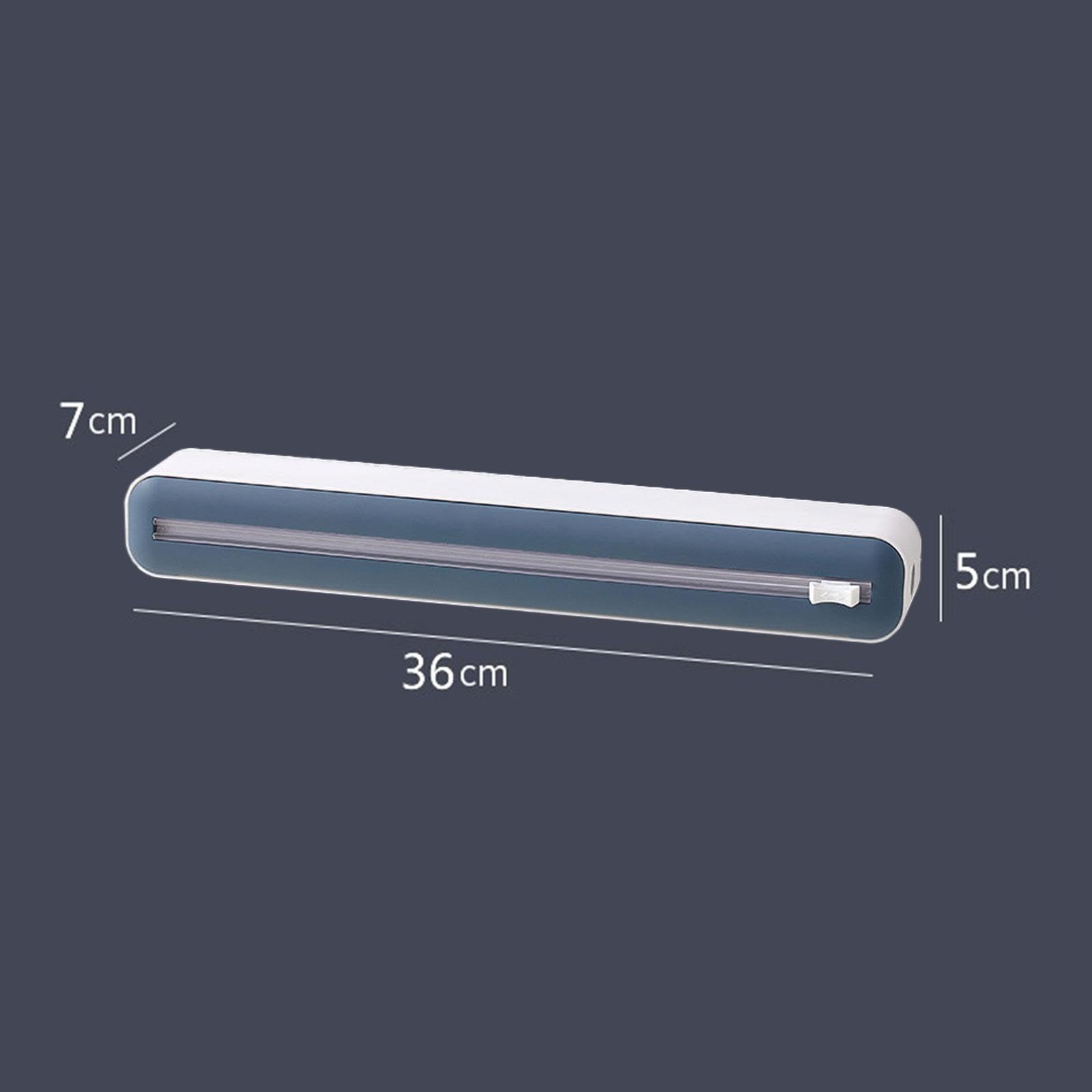 ATORSE® Household Food Wrap Cutter & Dispenser - Aluminum Foil & Cling Film Organizer (Blue & White) | Perfect for Kitchen Storage, Meal Prep & Leftover Food Preservation