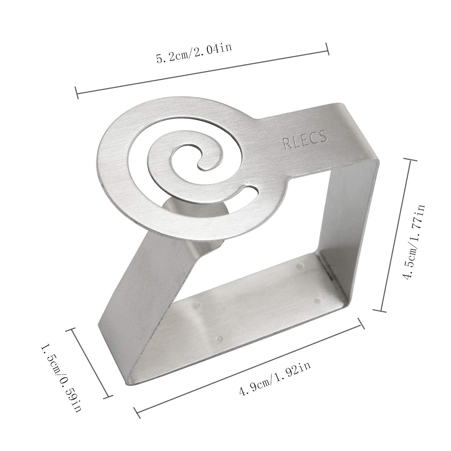 RLECS 4-Piece Stainless Steel Tablecloth Clips - Heavy Duty Table Cloth Holders for Wedding, Party & Home Decor - Thread Design Table Cover Clamps (Perfect for Outdoor Picnics, Restaurants & Event Decorations)