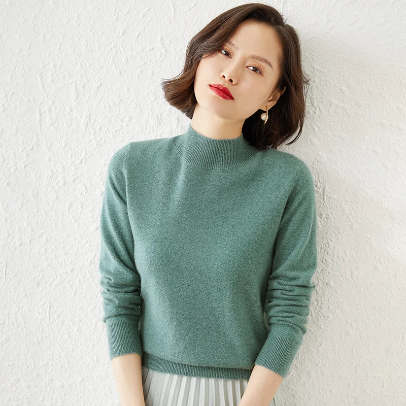 Warm Long Sleeve Pullover Sweater for Women - Cozy Knitwear for Fall & Winter - Perfect for Casual Outfits and Layering
