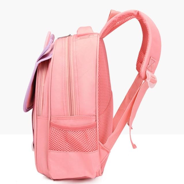 Unicorn Themed Girls Kids Backpack - 3D Cute Cartoon Kindergarten School Bag for Travel & Birthday Gifts (Light Pink) - Perfect for School, Daycare, Travel & Birthday Parties