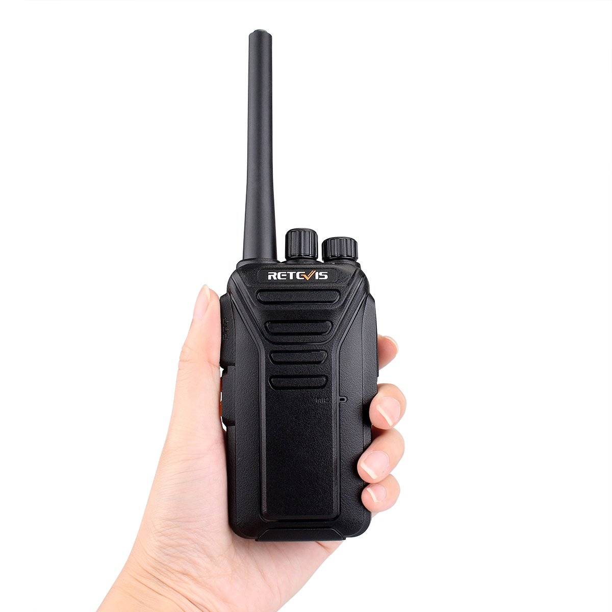Retevis RT27 Professional PMR446 16-Channel Walkie Talkies - Rechargeable Long Range Two Way Radios with Earpiece (10 Pack, Black) - Ideal for School Communication, Retail Staff, Security Teams & Outdoor Activities