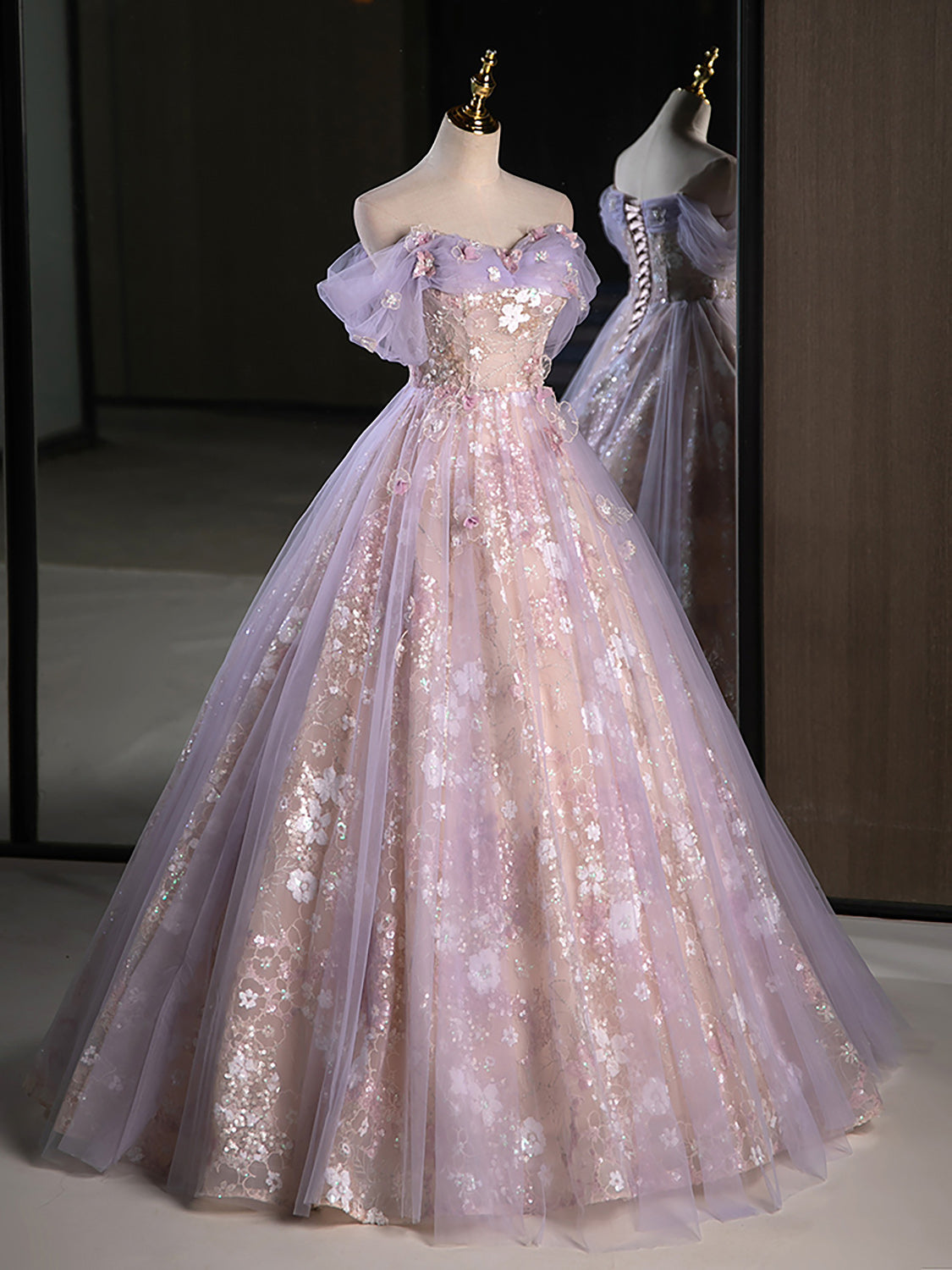 Elegant A-Line Off-Shoulder Purple Prom Dress for Women - Perfect for Homecoming, Formal Dances & Special Occasions