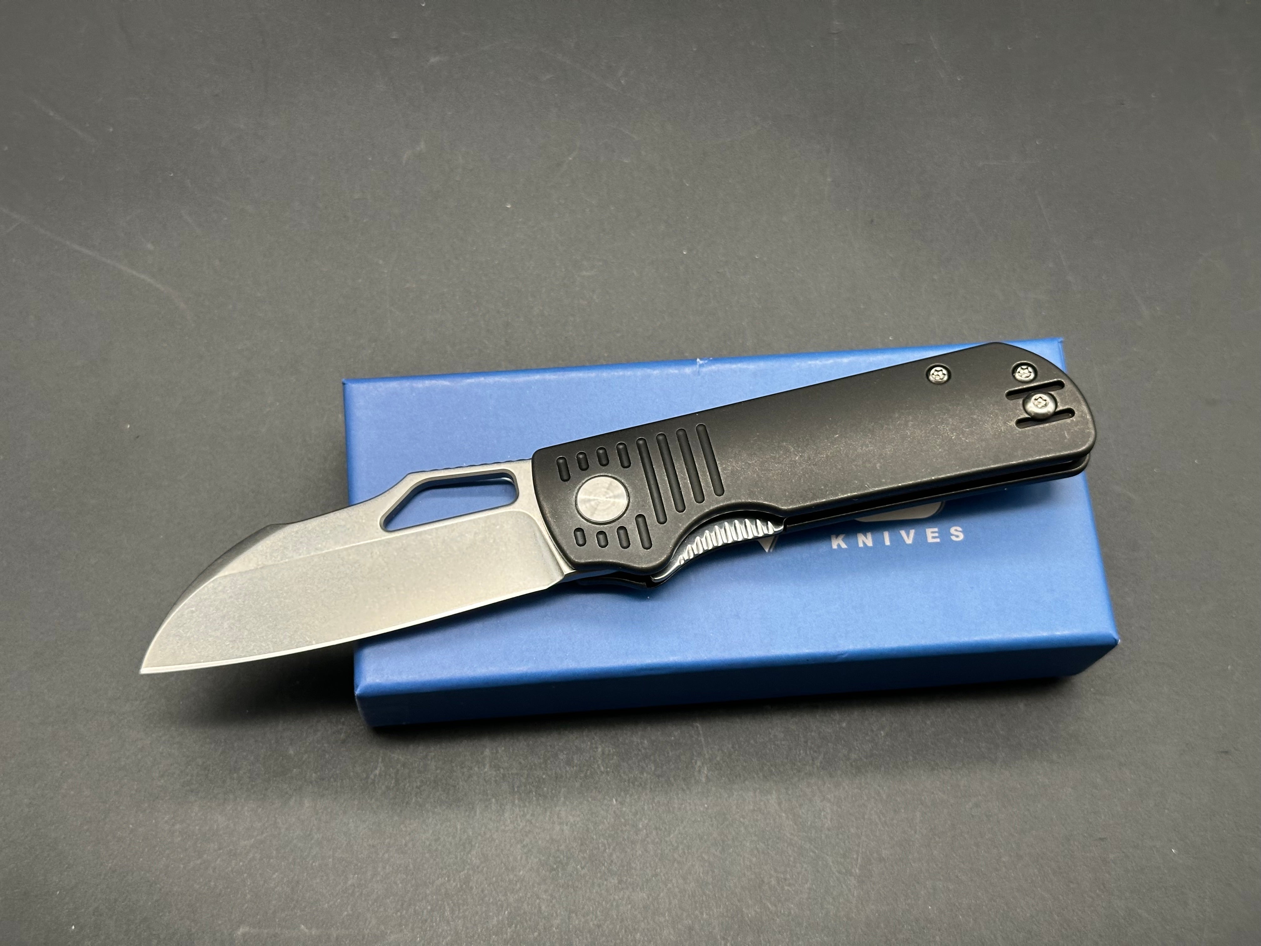 Premium Divo Pony Stout S90V Folding Knife - Blackwashed Titanium Handle for Outdoor, Camping & EDC Use