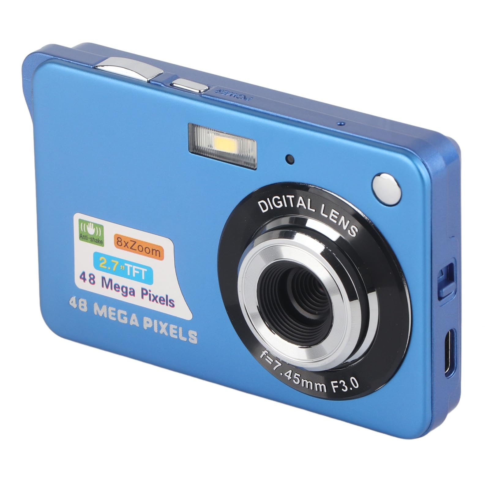LOCADENCE 4K Digital Camera for Kids & Teens - 48MP Vlogging Camera with 8x Zoom, Anti-Shake, 2.7
