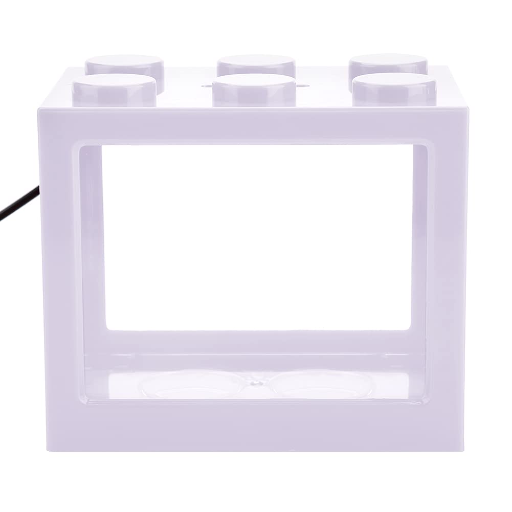 Mini Aquarium for Office - Small Decorative Fish Tank with LED Light, Perfect for Desk Decor, Home & Office Relaxation