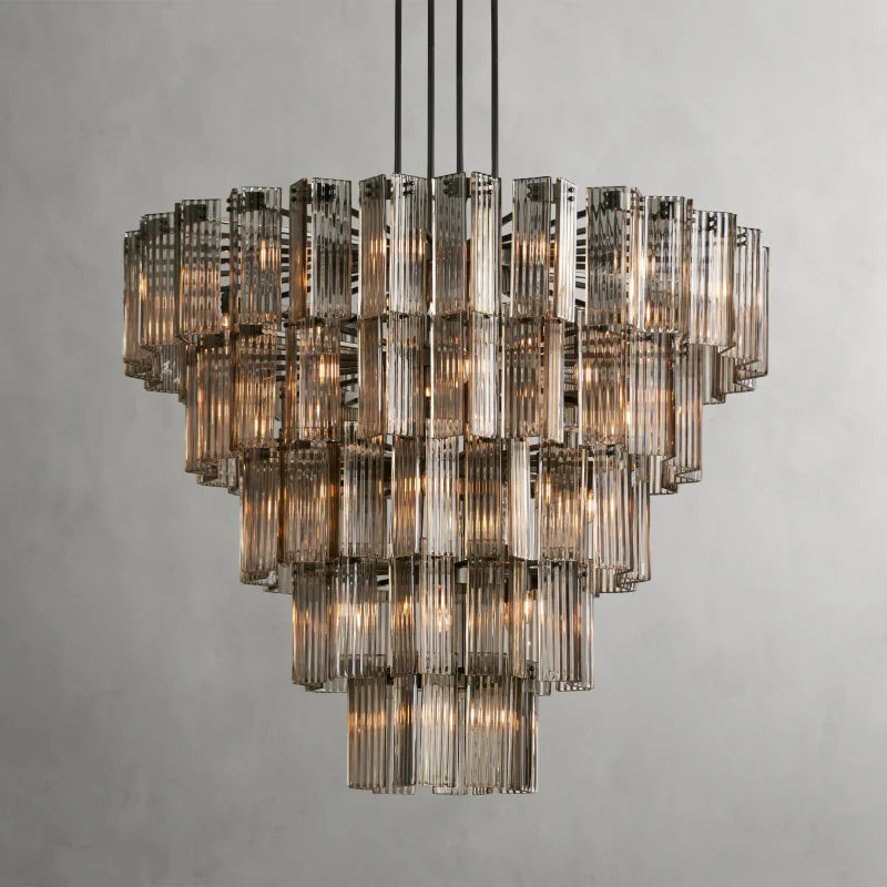 Delsie Round Chandelier - Modern Crystal Ceiling Light Fixture for Dining Room, Living Room & Bedroom | Elegant Lighting Decor for Home & Wedding