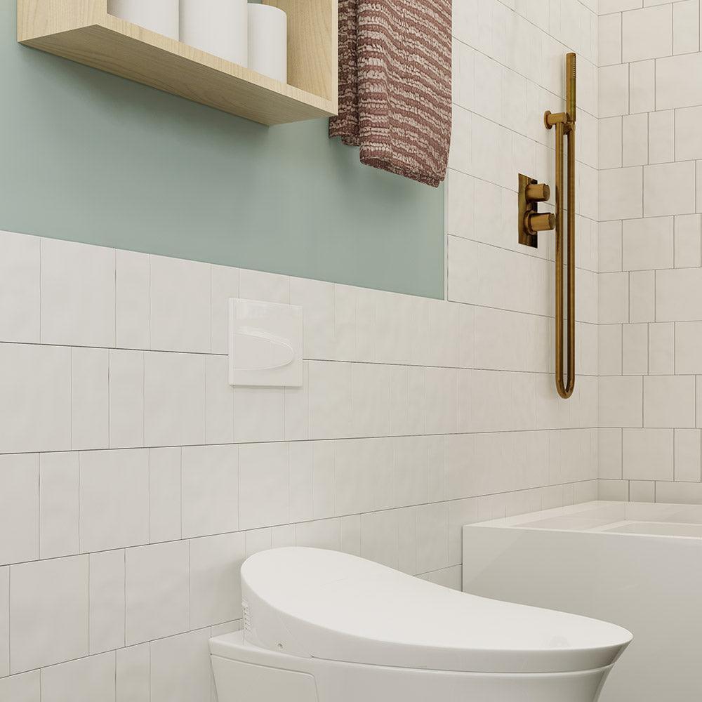 Premium Santorini Daylight White 150x150mm Matte Subway Tile - Ceramic Wall & Backsplash Tile for Kitchen, Bathroom, and Shower Renovation