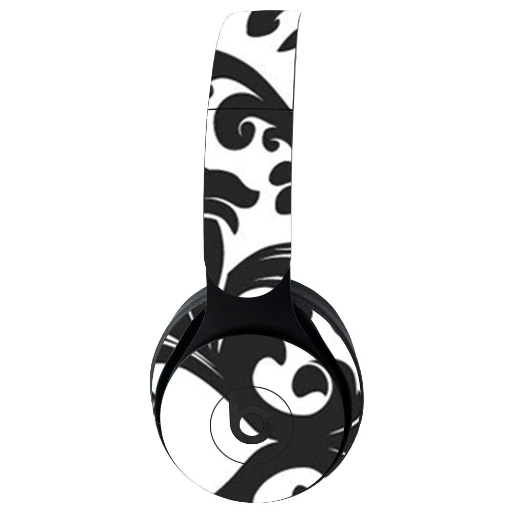 Beats Solo Pro Wireless Headphones Skin - Black Damask Vinyl Wrap Cover | Protective & Durable Decal | Easy to Apply & Remove | Made in USA | Perfect for Gym, Travel & Daily Use