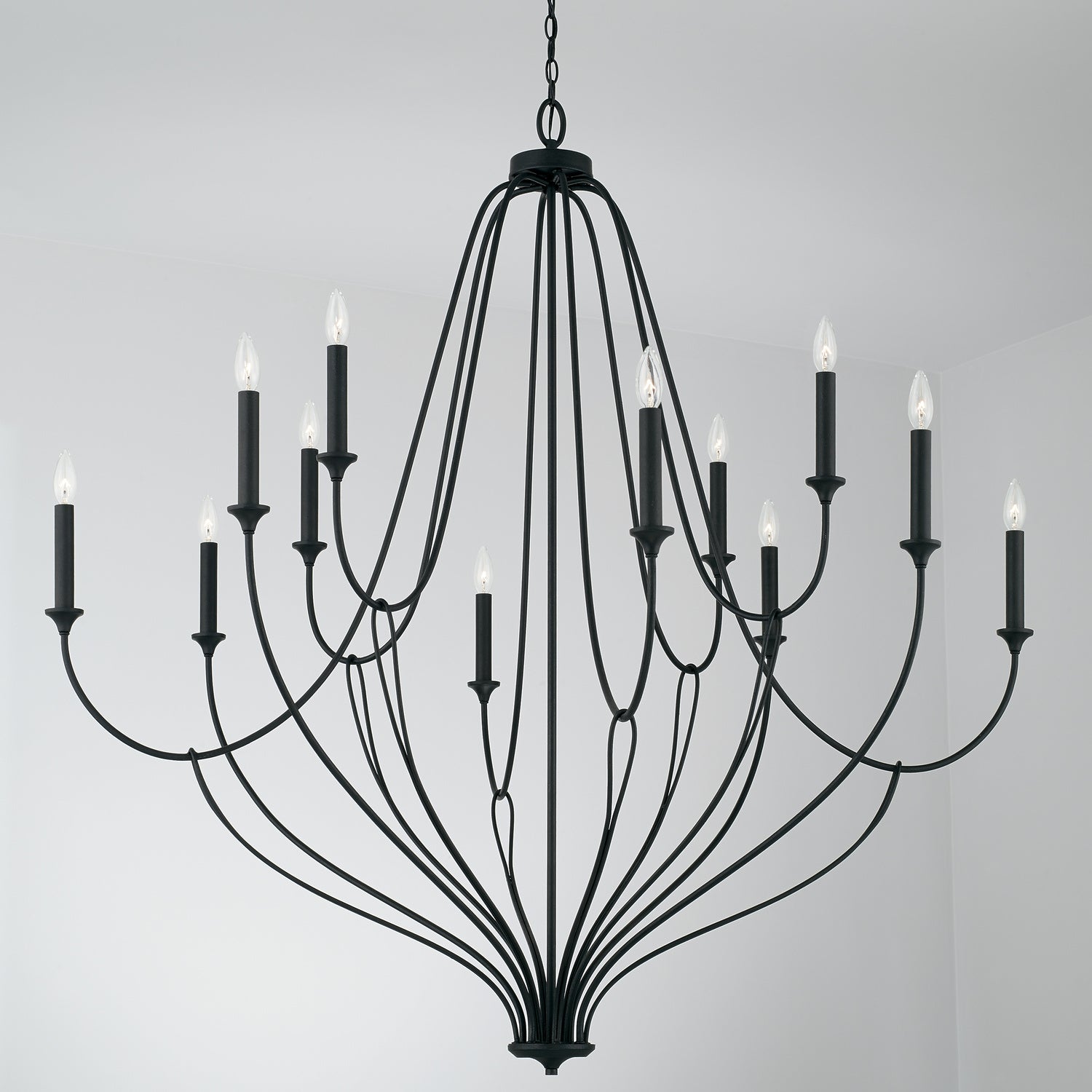 Capital Lighting 12-Light Chandelier - Elegant Crystal Ceiling Light Fixture for Dining Room, Living Room & Bedroom | Modern Home Decor Lighting