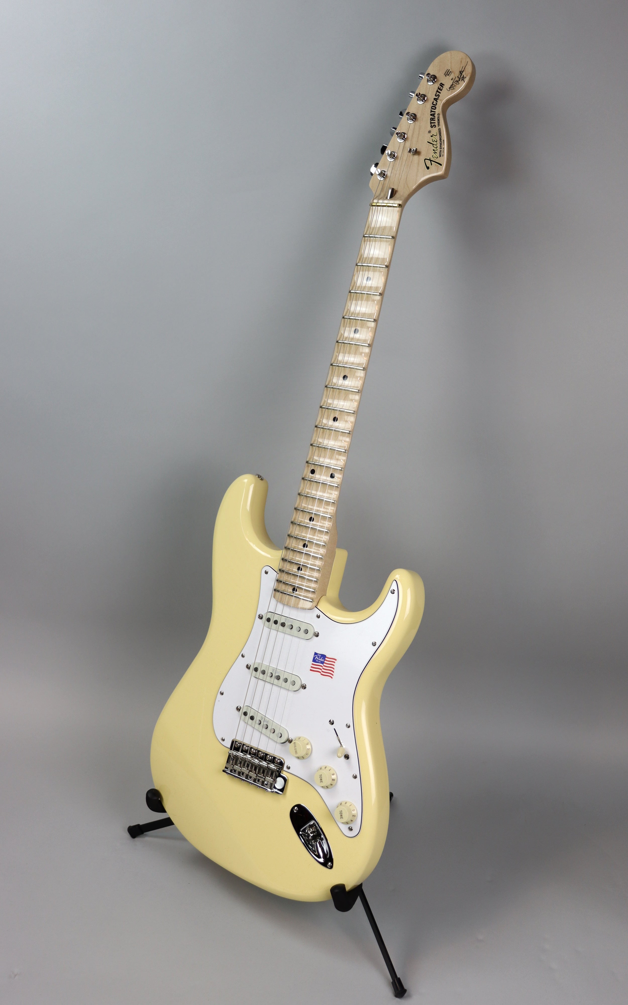 Fender Yngwie Malmsteen Stratocaster Electric Guitar with Scalloped Maple Fingerboard - Vintage White Finish | Perfect for Rock, Metal & Shredding Performances